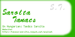 sarolta tanacs business card